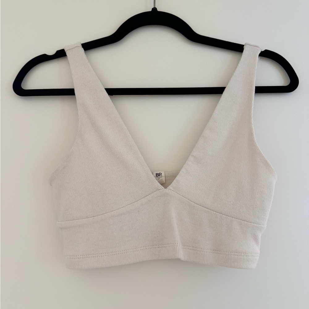 BP white V-Neck crop top